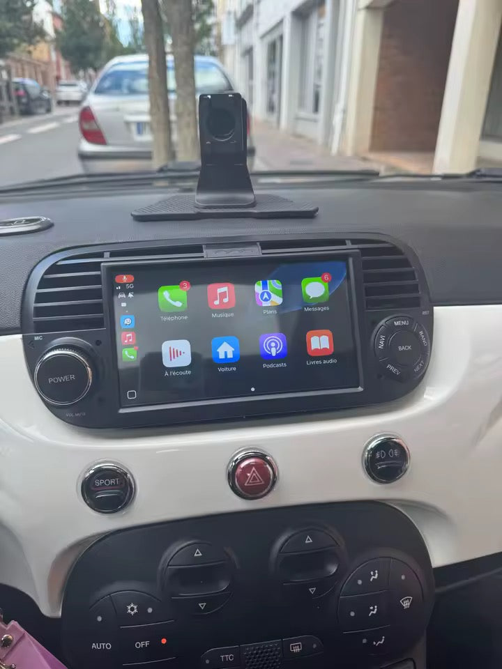 „(Fiat/Abarth 500) Apple CarPlay/Android Auto Touchscreen Radio für Fiat/Abarth 500“